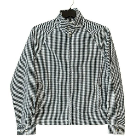 Kate Spade Jack‎ Spade Blue Black Checkered Zip Up Bomber Jacket Mens S - Picture 1 of 5